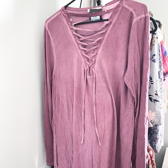 Andree mauve shirt tie down - Picture 2 of 4